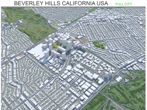 Beverly Hills, Kalifornien, USA, 15 km 3D Modell