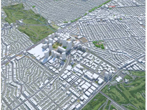 Beverley Hills city California USA 15km 3D Model