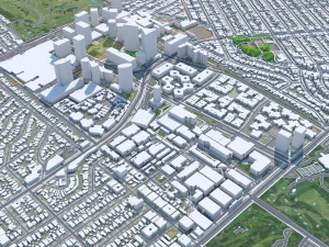 Beverley Hills city California USA 15km 3D Model