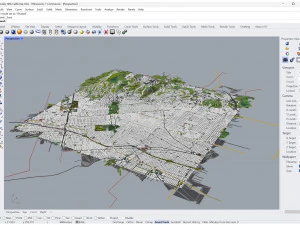 Beverley Hills city California USA 15km 3D Model