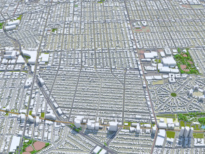 Beverley Hills city California USA 15km Model 3D
