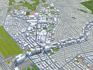 Beverley Hills city California USA 15km Model 3D