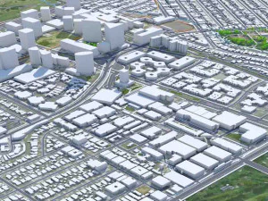 Beverley Hills city California USA 15km 3D Model