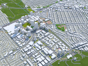 Beverley Hills city California USA 15km Model 3D