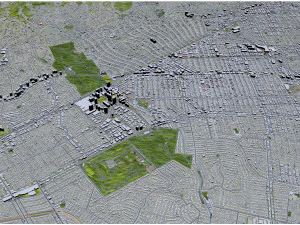 Beverley Hills city California USA 15km 3D Model