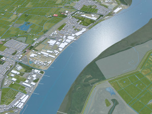 Bremerhaven city Germany 25km Modelo 3D
