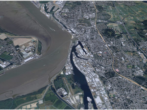 Bremerhaven city Germany 25km Modelo 3D