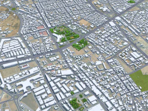 Buraydah city Saudi Arabia 35km 3D Model