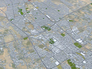 Buraydah city Saudi Arabia 35km 3D Model