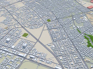 Buraydah city Saudi Arabia 35km 3D Model