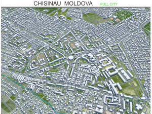 Chisinau city Moldova 35km 3D Model