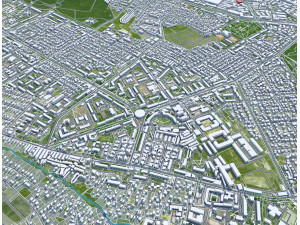 Chisinau city Moldova 35km 3D Model