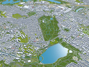 Chisinau city Moldova 35km 3D Model