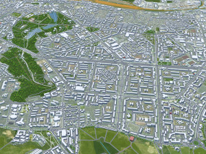 Chisinau city Moldova 35km 3D Model