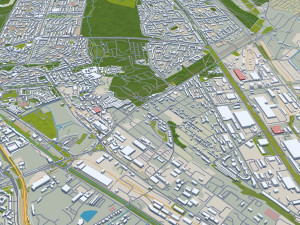 Chisinau city Moldova 35km 3D Model