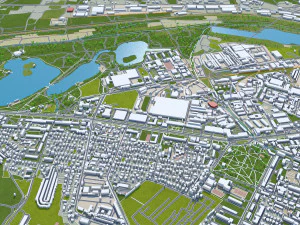 Chisinau city Moldova 35km 3D Model