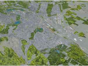 Chisinau city Moldova 35km 3D Model