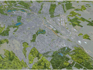 Chisinau city Moldova 35km 3D Model