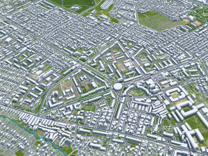 Chisinau city Moldova 35km 3D Model