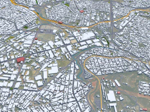 Contagem city Brazil 30km 3D Model