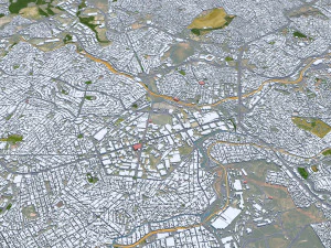 Contagem city Brazil 30km 3D Model