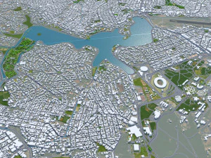 Contagem city Brazil 30km 3D Model