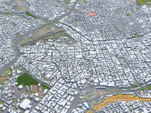 Contagem city Brazil 30km 3D Model