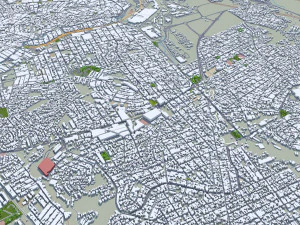 Contagem city Brazil 30km 3D Model