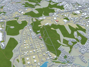 Contagem city Brazil 30km 3D Model