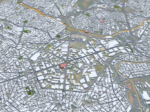 Contagem city Brazil 30km 3D Model