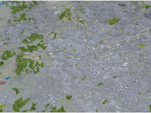 Contagem city Brazil 30km 3D Model