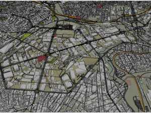 Contagem city Brazil 30km 3D Model