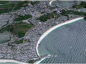 Copacabana city Brazil 10km Modèle 3D