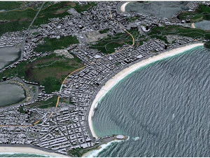 Copacabana city Brazil 10km 3D Model