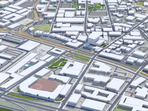 Durham city North Carolina USA 40km 3D 模型