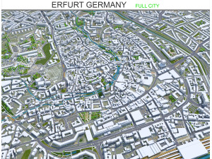 Erfurt city Germany 35km Modelo 3D