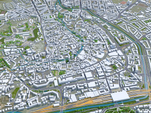 Erfurt city Germany 35km Modelo 3D