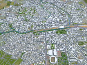 Erfurt city Germany 35km Modelo 3D
