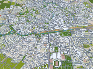 Erfurt city Germany 35km Modelo 3D