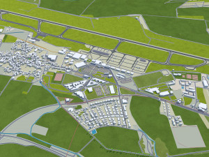 Erfurt city Germany 35km Modelo 3D