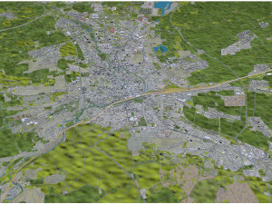 Erfurt city Germany 35km Modelo 3D