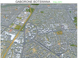 Місто Габороне Ботсвана 25 км 3D Модель