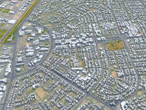 Gaborone city Botswana 25km Modelo 3D