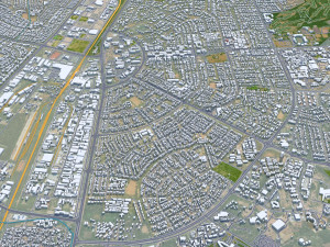 Gaborone city Botswana 25km Modelo 3D