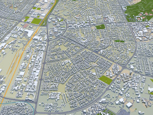 Gaborone city Botswana 25km Modelo 3D