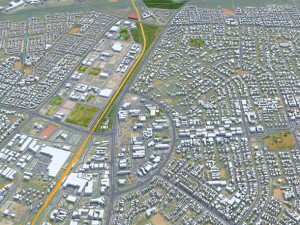 Gaborone city Botswana 25km Modelo 3D