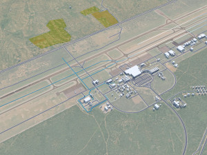Gaborone city Botswana 25km Modelo 3D