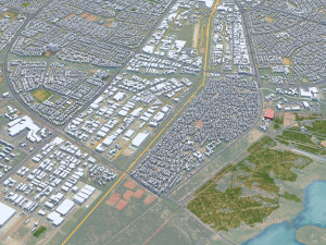 Gaborone city Botswana 25km Modelo 3D
