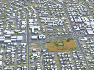 Gaborone city Botswana 25km Modelo 3D