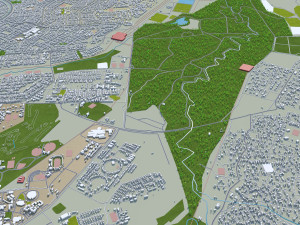Gaborone city Botswana 25km Modelo 3D